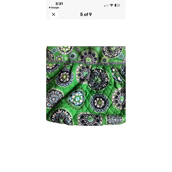 Vera Bradley Cupcake Green Morgan Tote green blue white - Picture 4 of 7